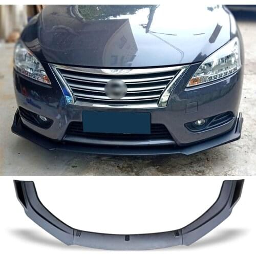 Front Bumper Spoiler Protector Plate Lip Body Kit Carbon Surface Car Chin Shovel For Nissan Sentra Sylphy 2012-2015