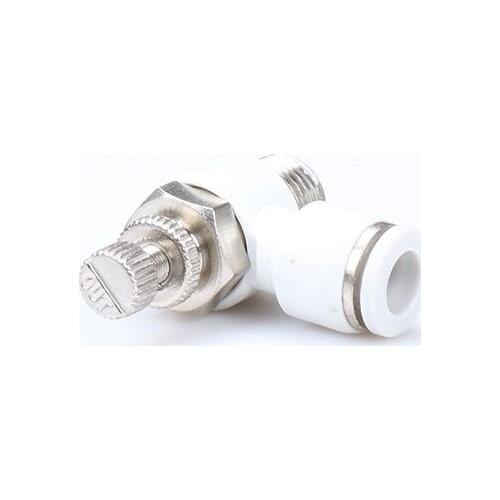 Pneumatic high-end white SL gas fitting quick connector pneumatic fitting throttle valve 8m cylinder fittings