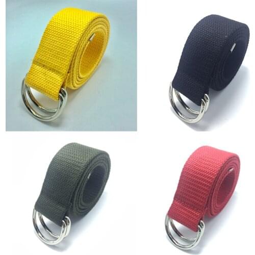 Q 110CM Punk Canvas Belts For Women Fashion Casual D Ring Buckle Waistband Harajuku Long Belt Lovers Brief Solid Color Men Belt