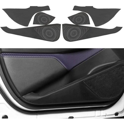 Car Door Anti-Kick Pad Carbon Fiber Leather Door Protection Film Stickers For Toyota CHR C-HR 2017 2018 2019 2020 2021
