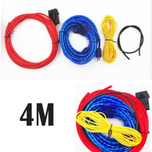 Subwoofer line 4m Car amplifier sets of lines power line car modified stereo wire