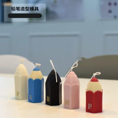 Pencil shape silicone candle mold Aroma candle wax mold Handmade diy aromatherapy candle making silicone candle mould