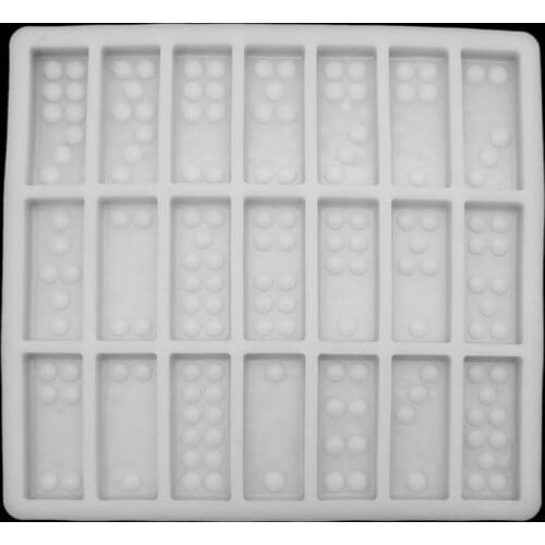Silicone Dominoes Mold Chocolates Cake Candy Polymer Clay Dominoes Epoxy Resin Mold Dominoes Game Casino Fun Art Crafts