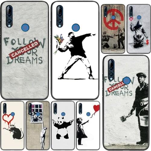 Banksy Street Art Silicone Cover For Huawei Honor 9X 9N 9 lite 8S 8C 8X Play 8A 8 V9 3E 7A 7C Pro Prime Phone Case