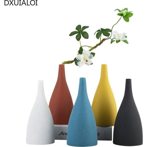 Modern and simple water storage ceramic vase frosted effect Nordic home decoration floral flower ornaments DXUIALOI