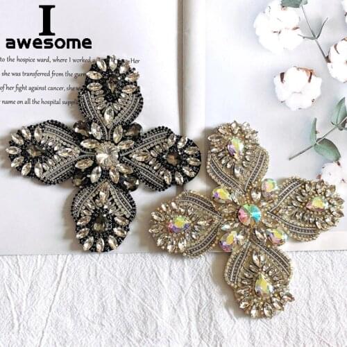 Western style Cross shape Rhinestone Bridal Wedding Party Shoes Accessories For high Heels Flats Slipper Shoe Decorations flower