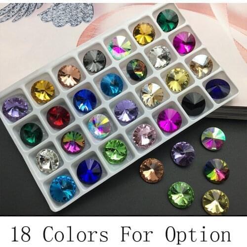 Swarovsky Two-Pointed Round Sharp Glitter Rhinestone Nail Gems Acrylic Crystal Stone Non Hot Fix Nail Art Decoration