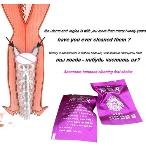 10Pcs/Set Chinese Herbal Tampon for Women Clean Point Tampons Vaginal Detox Pearls SAL99