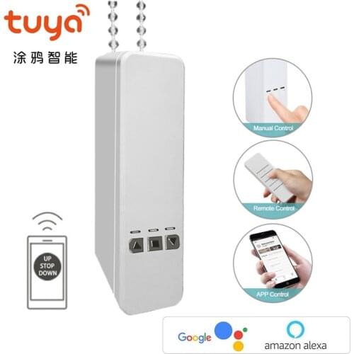 Tuya Smart Curtain Motor Wifi Pull Rope Curtain Smart Home Roller Shutter Driver DIY Roller Shutter Motor With Remote Control