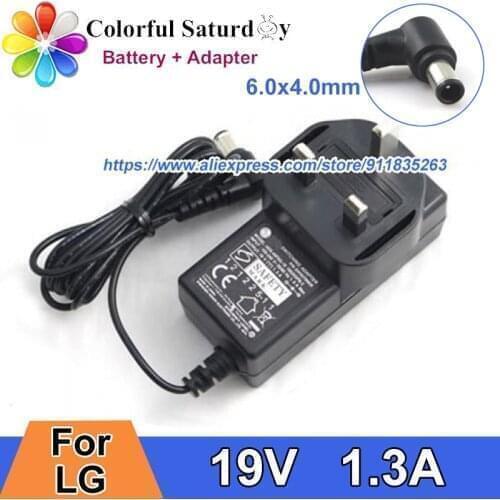 UK Plug Charger For LG IPS LED Monitor 22MP67VQ 10SM3TB 22EN33S 24M37H-B Power Adapter 19V 1.3A ADS-40SG-19-13-19025G 24M38D-B