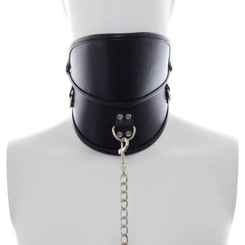 Collier de chien en cuir , BDSM ceinture d'esclave avec chaînes verrouillables, produits de sexe érotiques, jouets pour femmes