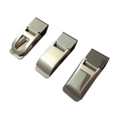 100pcs/lot Pocket Money Holder 23x58mm Stainless Steel Money Clip Cash Clamp Holder 3 Styles Wholesale