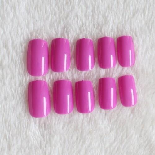 2020 24pcs Explosion models fashion Long section Square head candy false nails decoration rose M215