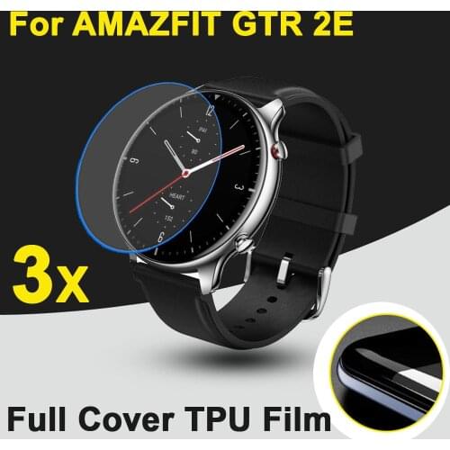 3pcs/lot Full Cover Soft TPU Anti-Scratch Protective Films For AMAZFIT GTS 2E/GTR 2E GPS Band SmartWatch Screen Protectors