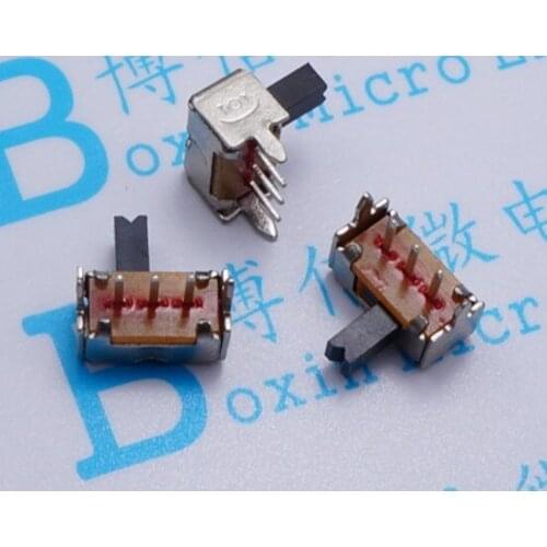 Free Shipping 100 Pcs Toggle switch SK12D07VG3 stents Small toggle switch/3 mm high Miniature Slide Switch Side Knob