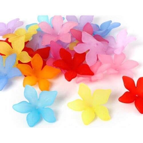 Hot Sale Approx 7*28mm 45Pcs/lot Acrylic Loose Spacer Charm Frosted Leaf Beads Fit Fashion Jewelry Necklace Bracelet For DIY