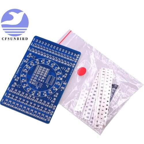CD4017 Rotating LED SMD NE555 Soldering Practice Board DIY Kit Fanny Skill Training Electronic Suit
