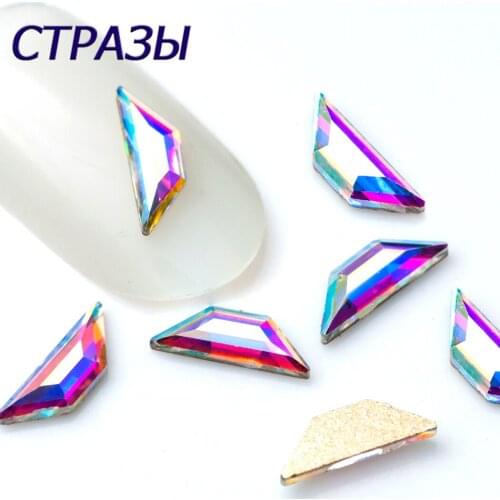 Color AB Tips Nail Rhinestones flat Pixie crystal Drop diamonds 3D Manicure Nail Art Decoration Charms Jewelry