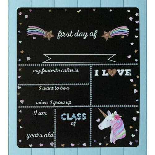 Wooden Chalkboard Reusable Easy Clean First Day/ Last Day Of School For School Photo Prop Sign Kindergarten Teaching Aids