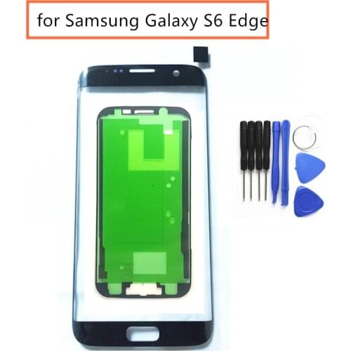 For Samsung Galaxy S6 Edge G925 Touch Screen Front Glass Panel Cover Outer Glass Lens Replacement Repair Spare Parts + 3M Glue