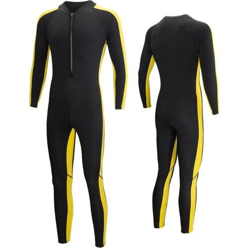 Wetsuit Men Women 3mm Neoprene Full Body UV Protection One Piece Long Sleeves Scuba Diving Suits Back Zipper Swimsuit