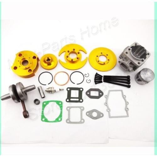 3 grooves golden Big Bore kit 44mm Cylinder Piston Set For 47cc 49cc Pocket Bikes Mini ATV Quad Motocross