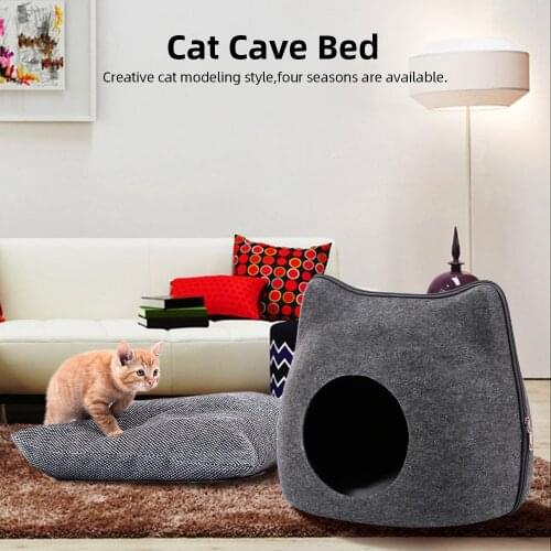 Cat Bed Cushion Cats House Pets Bed For Cats Dogs Bed Goods for Animals Basket Furniture Sleeping Bag Cat Blanket cama almofada