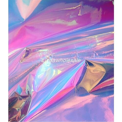Laser colorful fluorescent leather fabric,Stage background clothing waterproof fabric,sewing materials,130*45cm(half yard)/pcs