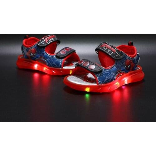 Summer Disney Minnie Mouse Kids Sandals High Quality Superhero Marvel Spiderman Children Shoes Lighted Boys Girls Sneakers