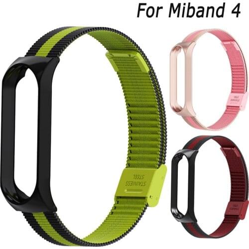 Gosear Stainless Steel Metal Strap For Miband 4 Exquisite Bracelet Smart Watch Accessories for Xiaomi Mi 4 Band Miband4 Band