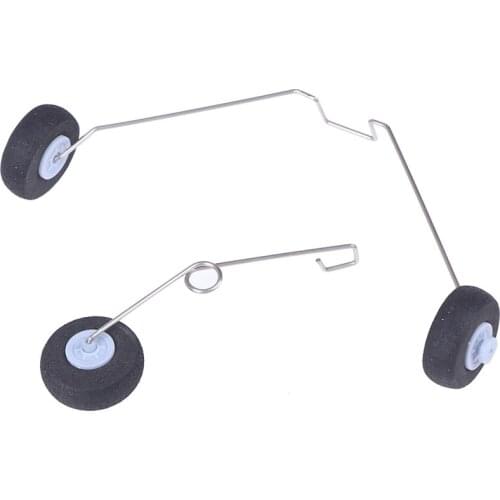 Metal Landing Gear w/Wheels for Z51 RC Airplane Foam Hand Throwing Glider Part Accessories