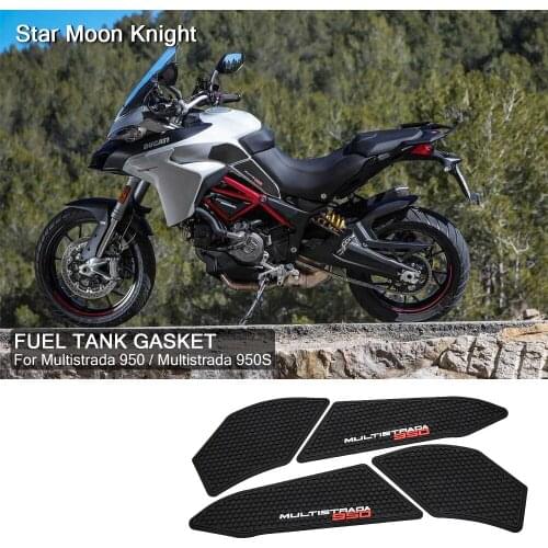 Motorcycle Accessories Non-slip Side Fuel Tank Stickers Waterproof Pad Rubber Sticker For DUCATI MULTISTRADA 950 950S 2019- 2021