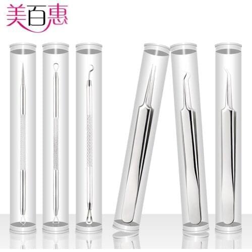 Stainless Steel Remove Splinter Acne Clip Cells Needle Squeeze Blackhead Beauty Needle 5-Piece Suit Tool