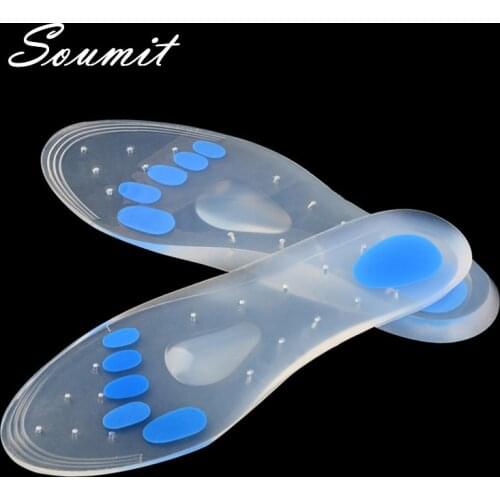 Soumit Unisex Medical Silicone Gel Insoles Treatment Heel Pain Relief Arch Support Orthotic Insole Plantar Fasciitis Heel Spur