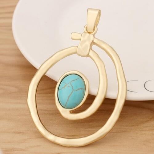 2 Pieces Fashion Large Spiral Swirl Vortex Matte Gold Charms Pendants for Necklace Jewellery Making Accessories 84x55mm