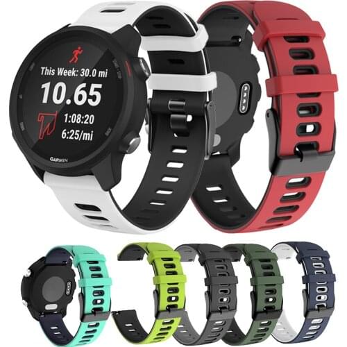 22mm 20mm Watch Strap Band For Garmin Forerunner 245 645 Vivoactive 3 Venu Sport Smartwatch Replacement bracelet Hole Watchband
