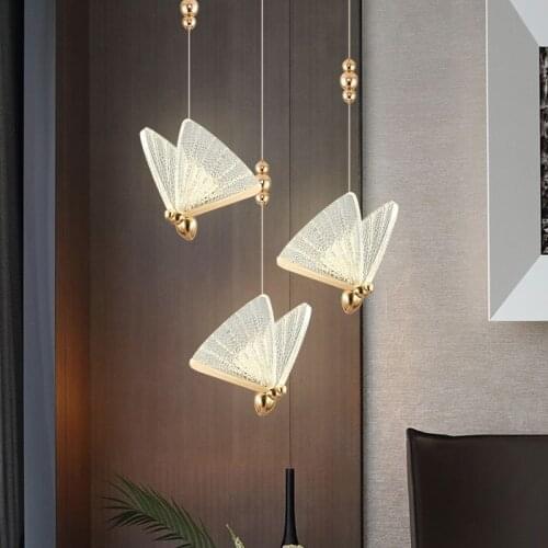 Butterfly Luxury LED Pendant Light for Kitchen Dining Room Coffee House Bedroom Suspension Hanging