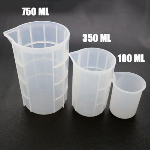 100ML-750ML Silicone Measuring Cup Split Cup For DIY Epoxy Resin Jewelry Accessories Making Tools