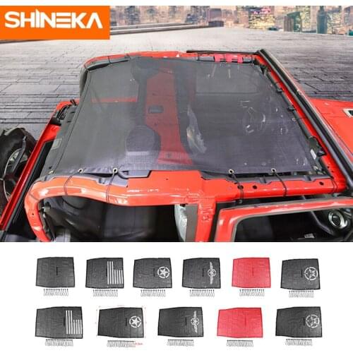 Sunshade Mesh For Jeep Wrangler JL 2018+ Car Trunk Roof Roof 2-Door Version Anti UV Sun Protect Insulation Net For Jeep Wrangler