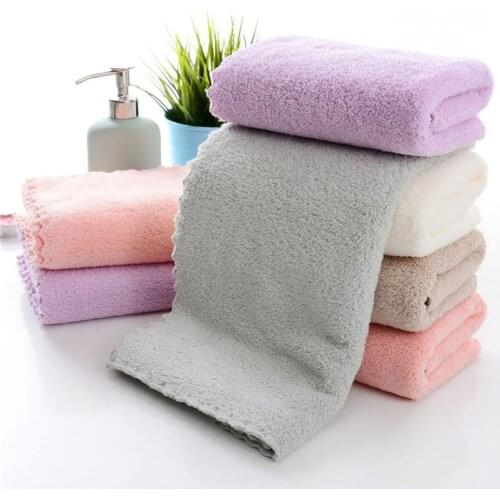 Dry Hair Water Absorbent Double-sided Coral Velvet Microfiber Towel Bath Car Washing Cleaning Salon Swimming Camping