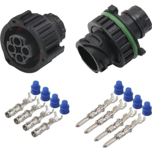 Tyco 4Pin round HOWO A7 odometer speed sensor plug male and female automotive sealed connector 1-967402-1 1-967325-1