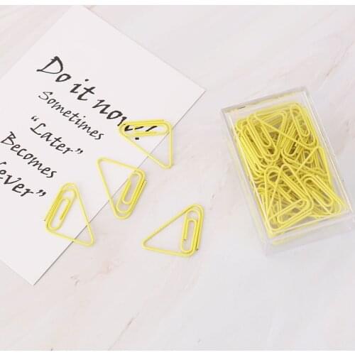 TUTU free shipping 20 pcs/box yellow bookmarks Paper Clip Bookmark for School Teacher Office Supply Party Gift H0319