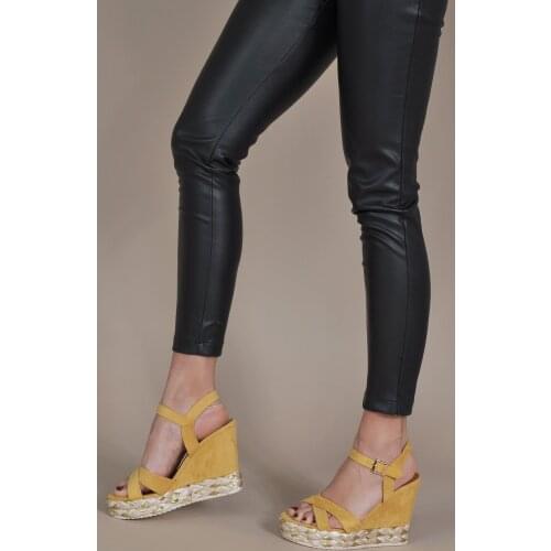 Mink Shoes Woman Yellow Wedges Shoes