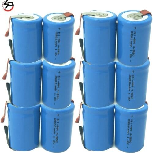 Laipuduo 12pcs 4/5SC 2200mah Rechargeable batteries accumulator power bank NI-MH batteria screwdriver electric drill battery