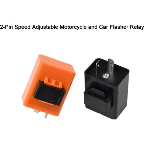 2-Pin Motorcycle&Car Flasher Speed LED Turn Signal Hazard Warn Hyper Flash 12V Direct Replacement Electronic Flasher Relay