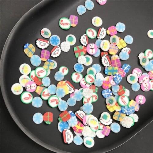 50g Christmas Mix Polymer Clay Sprinkle For Kids Diy,Soft Clay For Craft Clay/Nail Art/Scrapbook Decoration DIY,Filler