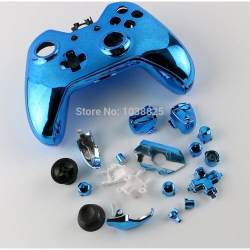 8sets/lot For xbox one Controller Hydro Dipped Chrome gold golden Shell Full Mod Kit with all small parts