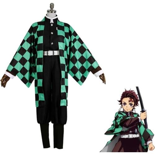 Anime Demon Slayer Kimetsu no Yaiba Tanjiro Kamado Tanjirou Cosplay Costume Custom made