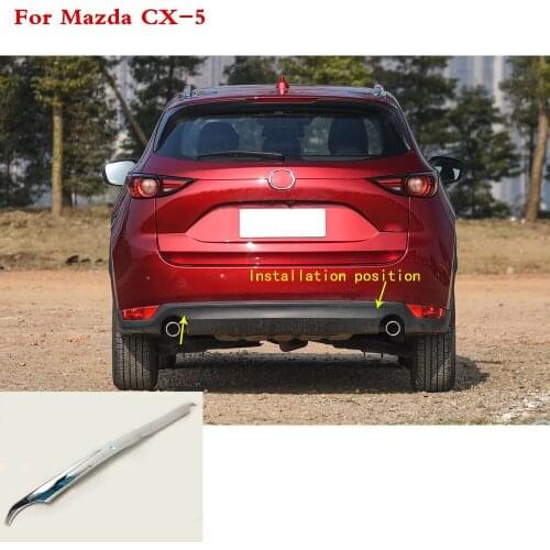 Car Styling body cover protection bumper ABS Chrome trim rear back tail bottom hoods 1pcs For Mazda CX-5 CX5 2nd Gen 2017 2018