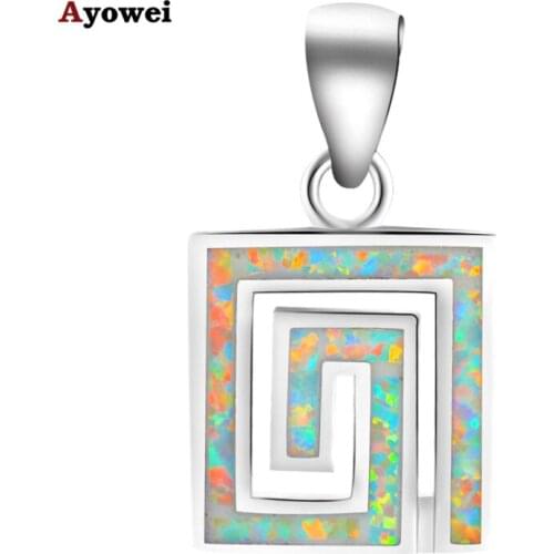Elegant design Wholesale & Retail White Fire Opal stamp Silver Necklace Pendants Fashion jewelry OP342A